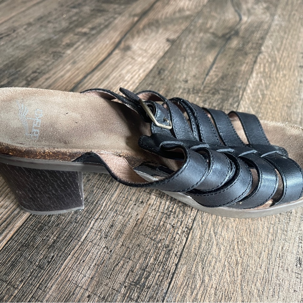Black heeled dansko sandal size 40